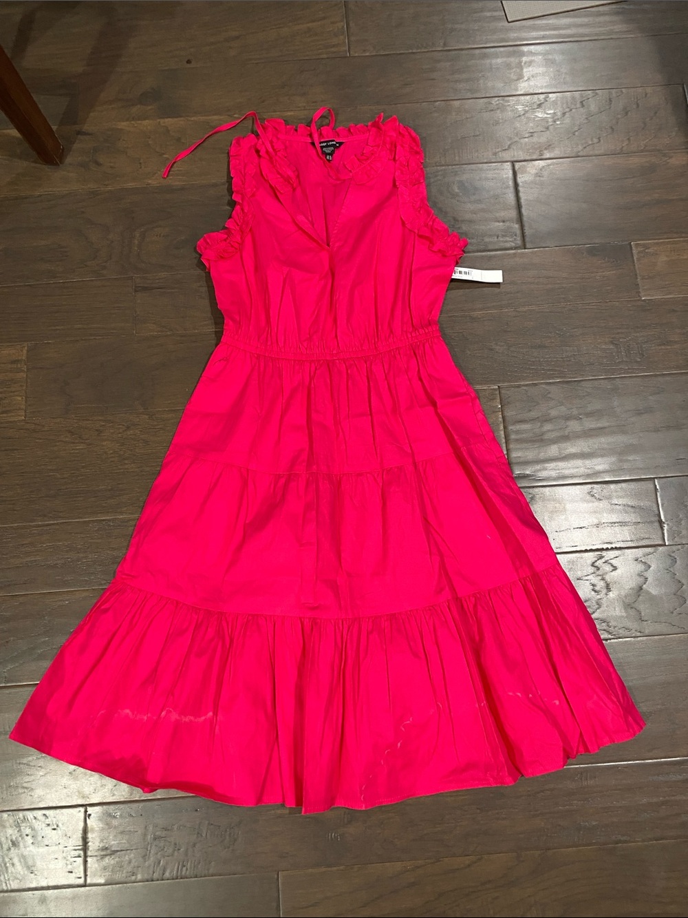 Maggy London Ruffled Hot Pink Top
